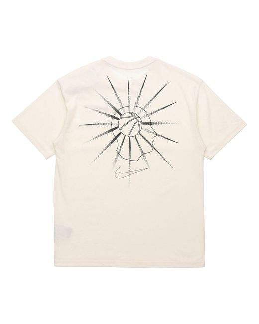 Nike Natural Basketball Sports Round Neck Short Sleeve Creamy for men