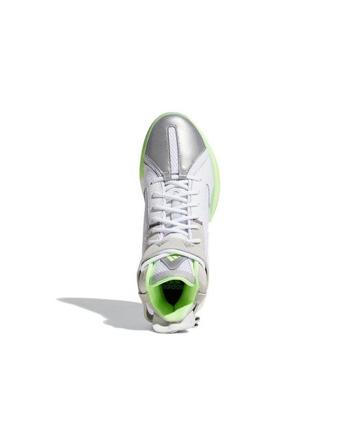 Adidas White Posterize Vintage Basketball Shoes for men
