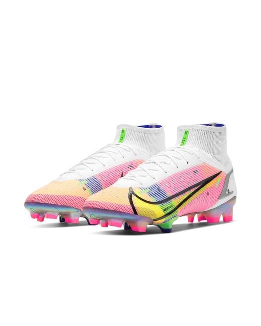 Nike White Mercurial Superfly 8 Elite Fg Dark Raisin' for men
