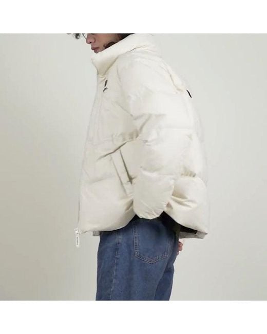 New Balance White Short Down Jacket