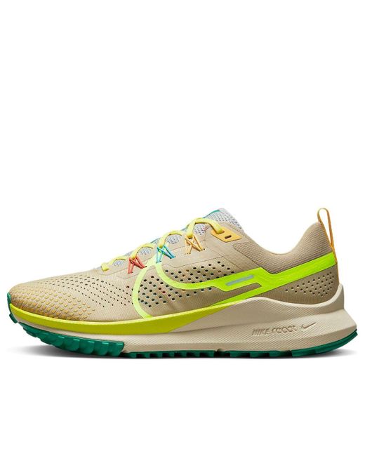 Nike Yellow React Pegasus Trail 4 'Team Volt' for men