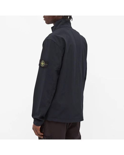 Stone Island Blue Soft Shell-R Jacket for men