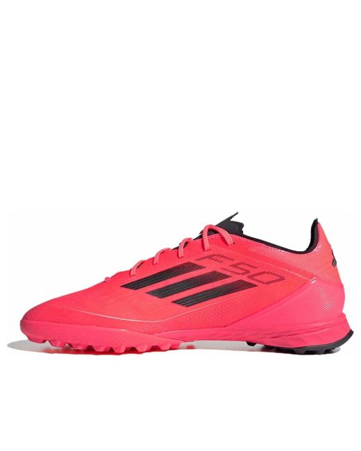 Adidas Pink F50 Pro Turf 'Turbo Aurora Platinum Metallic' for men