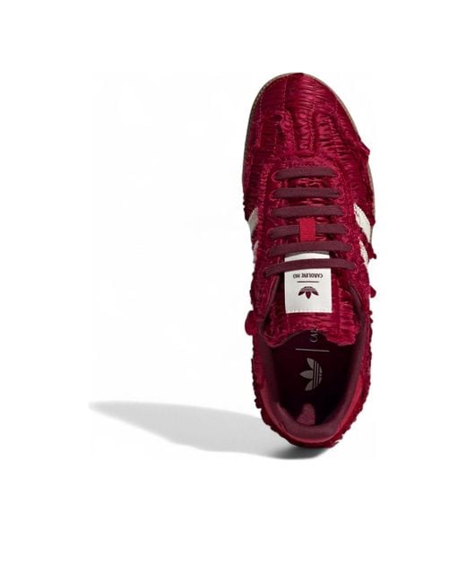 ●ADIDAS X CAROLINE HU ● SAMBA OG SATIN (W) Red adidas X Caroline Hu Samba Og 'Satin Power' in Red for Men