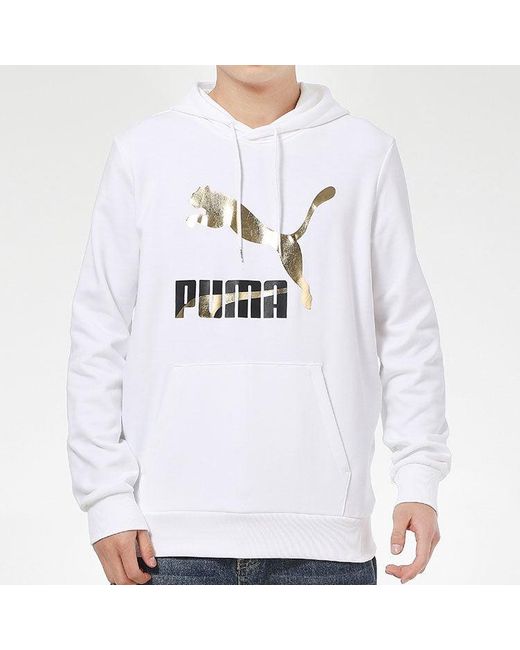 PUMA White Classics Bronzing Logo Printing Sports for men