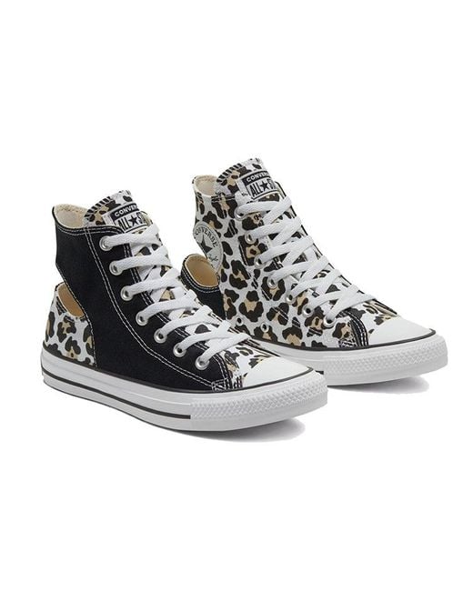 Converse Black Twisted Upper Chuck Taylor All Star Leopard' for men