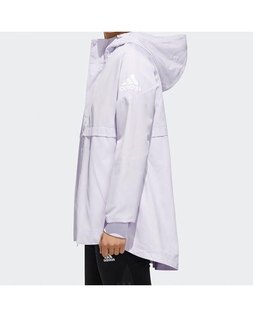 Adidas Purple (Wmns) Wb Logo Printing Hooded Jacket