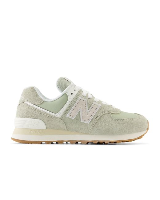 New Balance White (Wmns) 574 Lifestyle Sneakers 'Light'