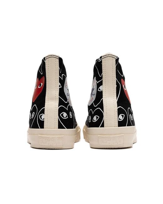 Converse Black X Comme Des Garcons Play Chuck 70 Hi Heart Print 1Cl704 for men