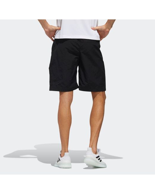 Adidas Black M Mh 3S Wv Sho Woven Solid Color Loose Sports Shorts for men