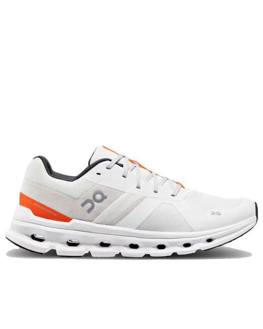 On Shoes White Cloudrunner 'Undyed Flame' for men