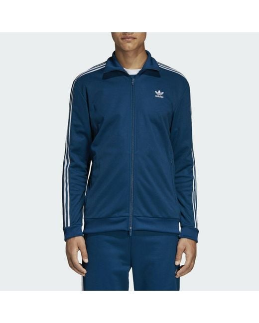 Adidas Blue Originals Firebird Track Jacket Zipper Tournament Sports Stand Collar for men