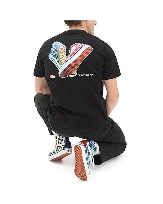 Vans Black X Bape Sk8-Hi T-Shirt for men