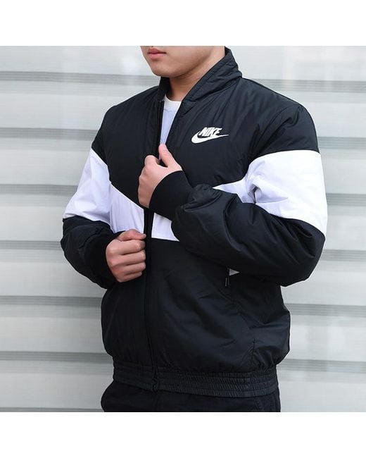 Nike Black Stand Collar Stay Warm Sports Jacket for men