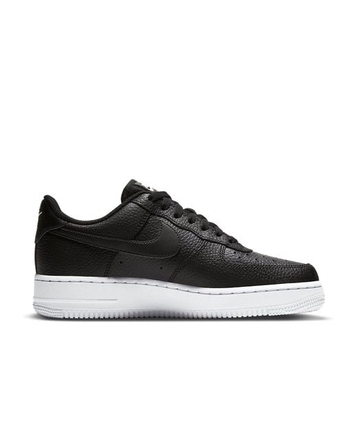 Nike Black (Wmns) Air Force 1 '07 Essential 'Tumble Leather