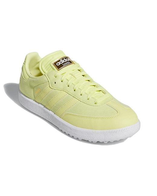 Adidas Yellow Samba Spikeless Golf Se 'Pulse' for men