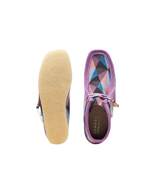 Clarks Blue (Wmns) Wallabee Boots Combination'