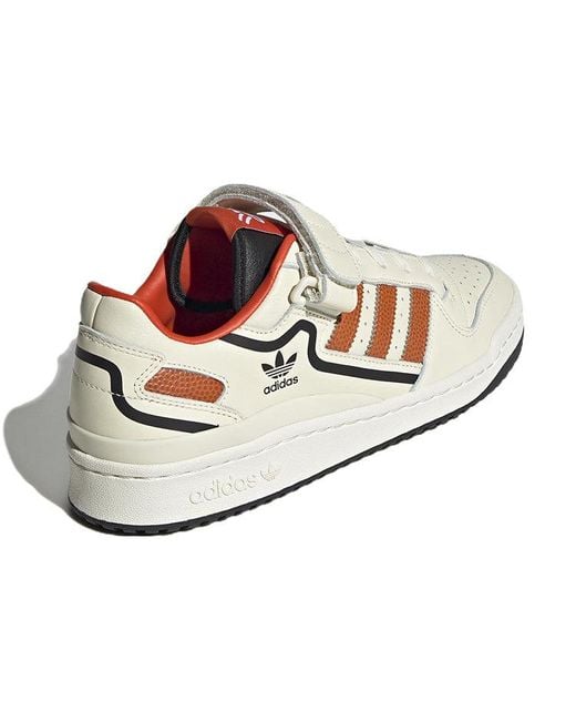 Adidas White Originals Forum Low Sneakers Ivory for men