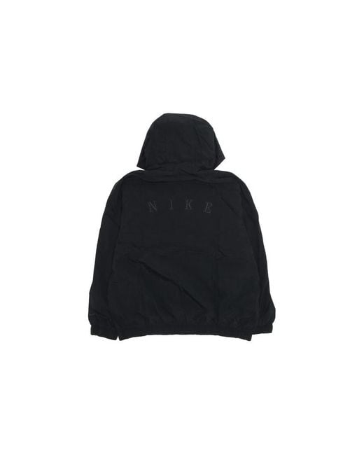 Nike Black Heritage Essentials Half-Zip Overhead Woven Windbreaker Jacket for men
