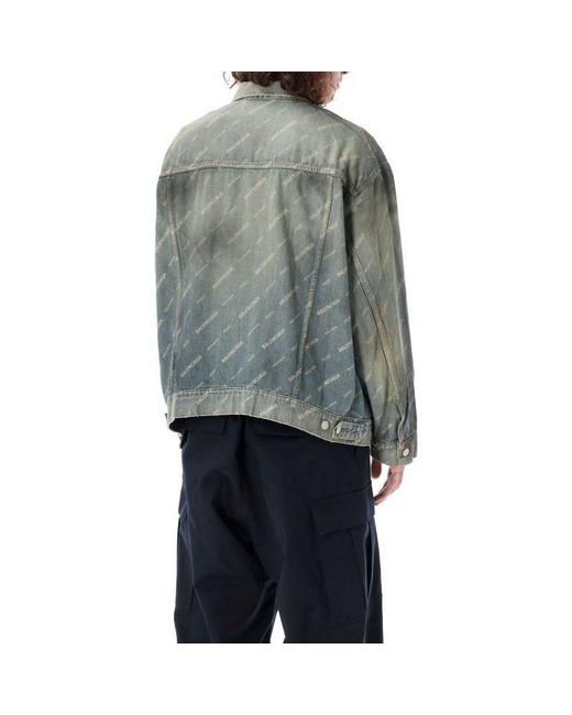 Balenciaga Blue Denim Jacket Large Fit 'Light Japanese' for men