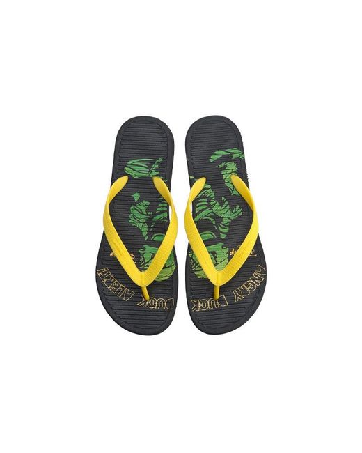 Li-ning Yellow Disney Crossover Ln Floper Colorblock Casual Flip-Flops for men