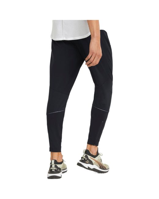 PUMA Black Run Tapered Woven Pant for men