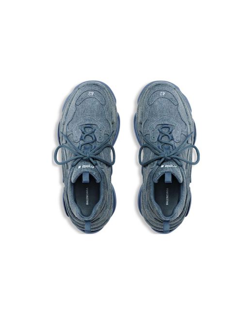 Balenciaga Blue Triple S Sneakers Denim' for men