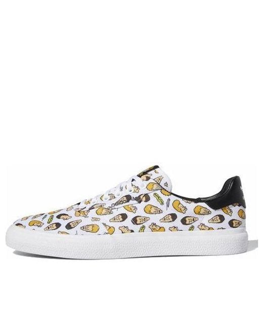 Adidas White Beavis And Butthead X 3Mc Vulc 'Cloud' for men