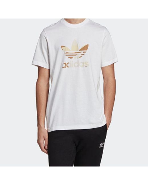 Adidas White Camouflage Trefoil Tee for men