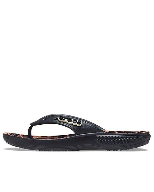 CROCSTM Blue Classic Animal Flip-Flops Leopard Print Leopard'