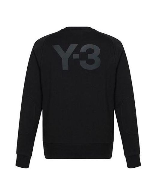 Adidas Black Y-3 Back Large Logo Pure Cotton Casual for men