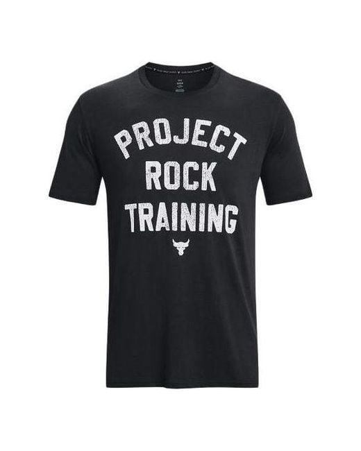 Under Armour Black Project Rock Training T-Shirt for men