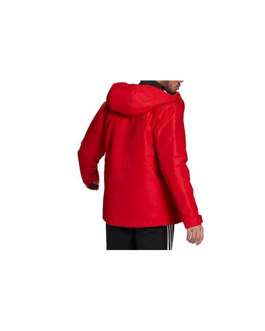 Adidas Red Casual Sports Windproof Hooded Jacket for men