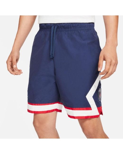 Nike Blue Loose Breathable Stripe Shorts for men