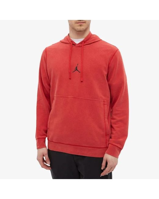 Nike Red Dri-Fit Fleece Pullover Hoodies for men