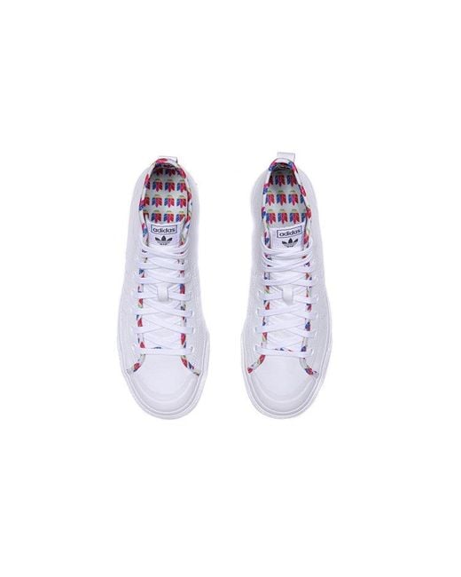 Adidas White Nizza Hi 'Cloud Multi' for men