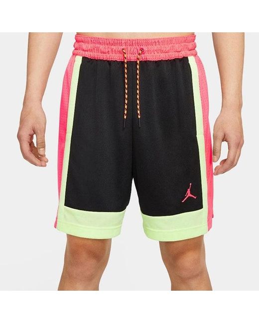 Nike Red Ss20 Basketball Colorblock Sports Shorts for men