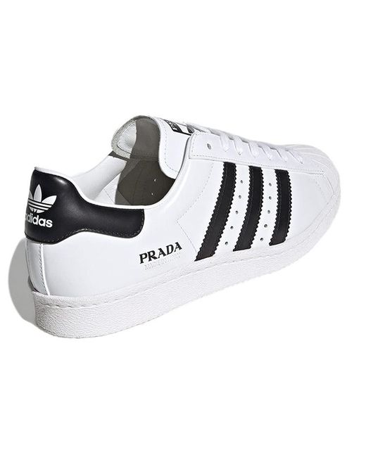 Adidas White Prada X Superstar for men
