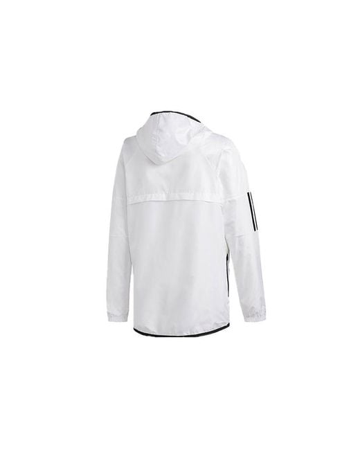 Adidas Blue Stripe Casual Sports Hooded Jacket for men