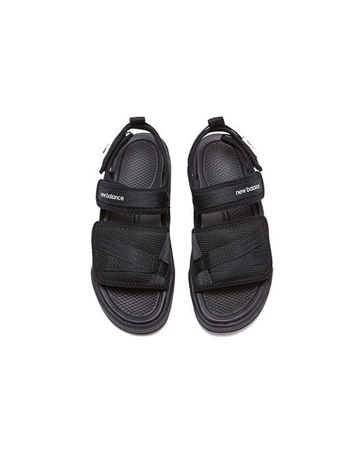 New Balance Black 3205 Series Velcro Minimalistic Casual Sandals for men