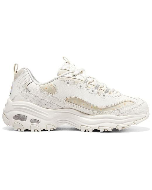 Skechers White (Wmns) D'Lites 1.0 Sneakers