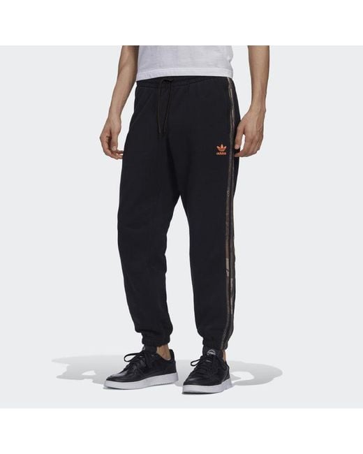 Adidas Black Originals Camouflage Striped Track Pants for men