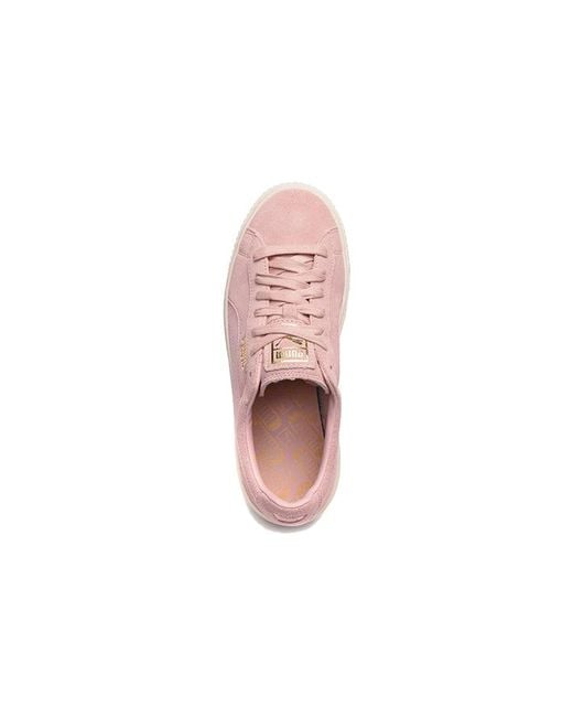 PUMA Pink (Wmns) Suede Platform Satin