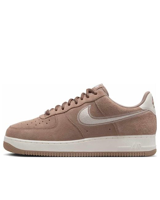 Nike Brown Air Force 1 Low '07 Lv8 'Mink Embroidered Swoosh' for men