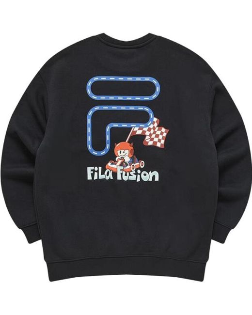 Fila Black Fob Graphic Sweater for men