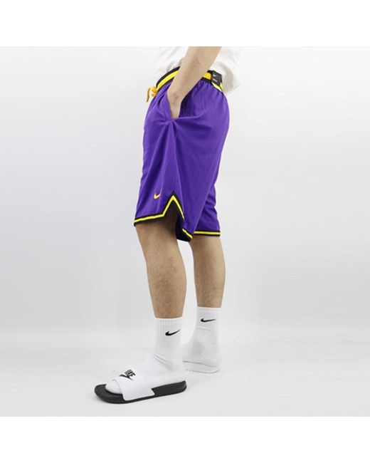 Nike Purple Nba Statement Dna Los Angeles Lakers Basketball Training Sports Shorts for men