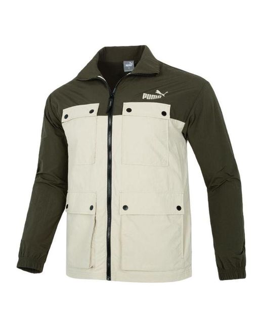 PUMA Green Windbreaker Jacket for men