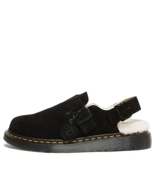 Dr. Martens Black Jorge Shearling Slingback Mule for men