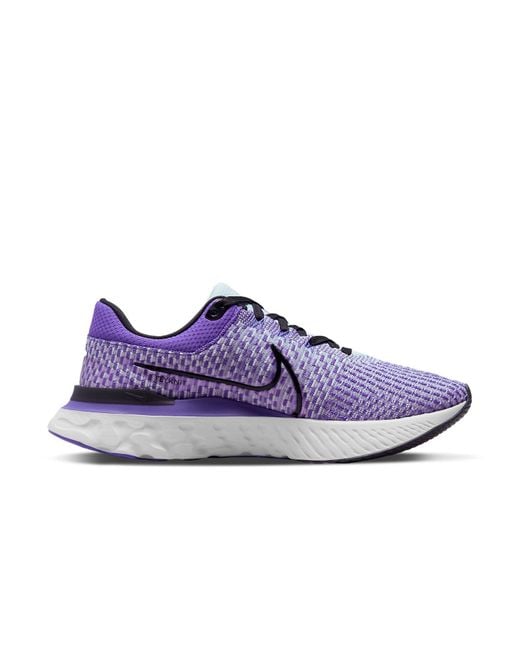 Nike Purple React Infinity Run Flyknit 3 'Pure Platinum Psychic' for men