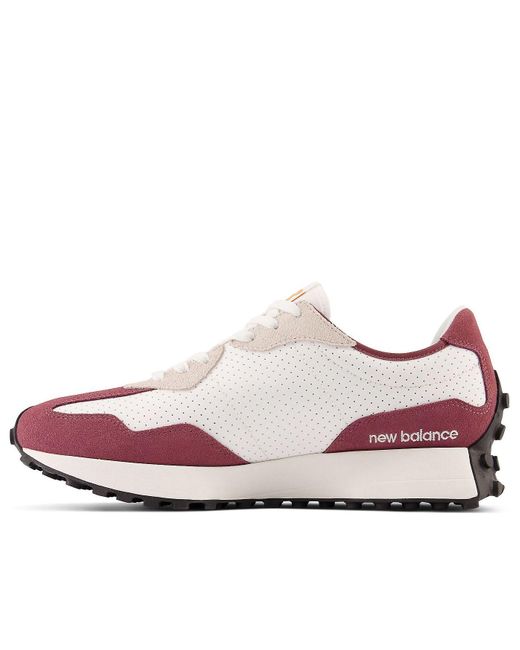 New Balance White 327 Plum' for men